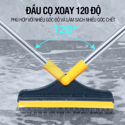 Combo Dọn Nhà 4 Món : Chổi Chà Cọ Nhà Vệ Sinh + Chổi Quét Trần Nhà + Bàn Chải Khe Hở Góc Cạnh + Khăn Lau Xe Ô Tô Cao Cấp