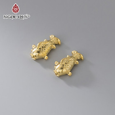 Charm bạc hình cá chép xỏ ngang - Ngọc Quý Gemstones