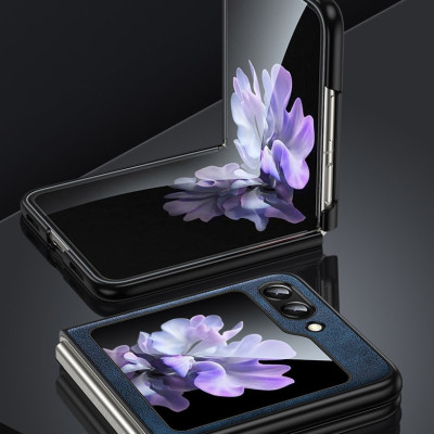 Ốp lưng da cho Samsung Galaxy Z Flip 6 hiệu SULADA viền mềm chống sốc cao cấp - Hàng chính hãng.