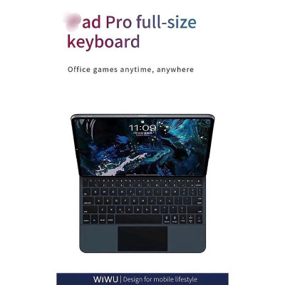 Bàn phím iPad Pro 12.9 / Air 13 inch WiWU Apple Magic Keyboard Trackpad – Bao Da Cao Cấp, Trackpad Thông Minh, Biến iPad Thành Laptop - Hàng nhập khẩu