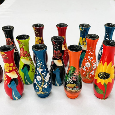 Bình Sơn Mài Nhí 14*5 cm Cao Cấp Thanh Bình Lê cắm hoa, trang trí kệ, bàn làm việc, quà tặng ý nghĩa