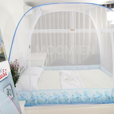 Màn Chụp , Mùng Chụp Cao Cấp Mộc Miên Đỉnh Rộng - Kích Thước 1,8mx2m Trắng Viền Xanh ( Hà Nội )