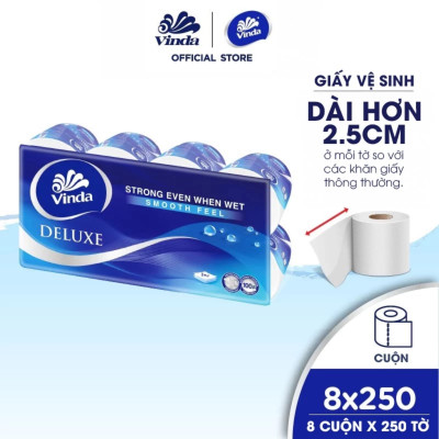 Combo 2 Lốc Giấy Vệ Sinh Cao Cấp Vinda 3 Lớp - Deluxe
