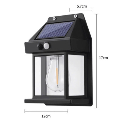 Bộ 2 Đèn Trang Trí Cổng Năng Lượng Mặt Trời Loại Xịn Siêu Đẹp– Gắn Cột, Gắn Tường Tự Động Bật Tắt Loại Tốt