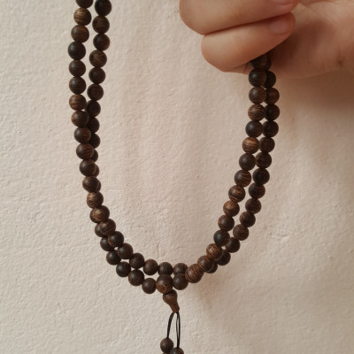 Vòng tay chuỗi 108 Hạt Trầm Hương Sánh Ghép cho nam CMH01