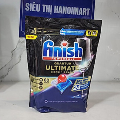 Túi 60 viên rửa bát Finish Quantum Dishwasher Tablets QT025459