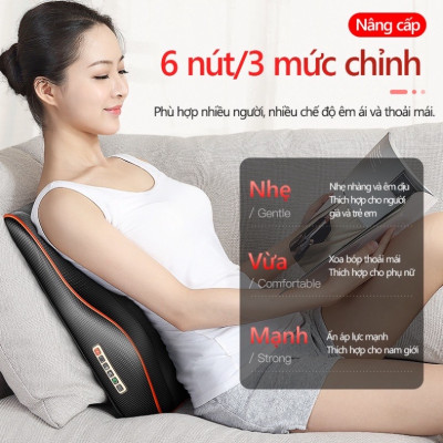 Gối Massage Cổ Vai Gáy Hồng Ngoại Đa Năng 20 Bi Cao Cấp, Bảo Hành 12 Tháng
