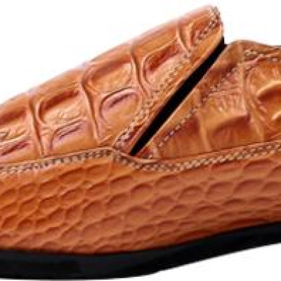 Giày Tây Nam Vân Cá Sấu Huy Hoàng HT7130 - Vàng