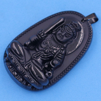 Mặt dây chuyền Bất động Minh Vương đen 6 cm