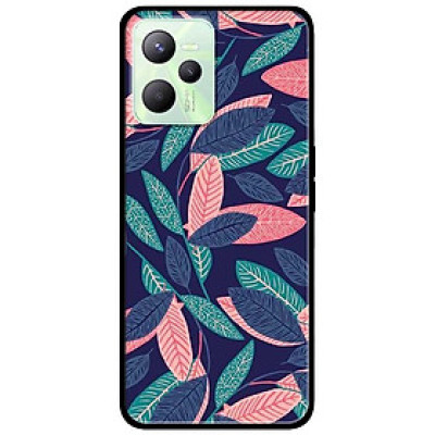 Ốp lưng dành cho Realme C35 mẫu Lá Hồng Xanh