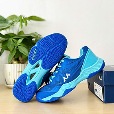 giày bóng chuyền Lefus L028 mầu xanh, đế kếp bền bỉ - hàng công ty