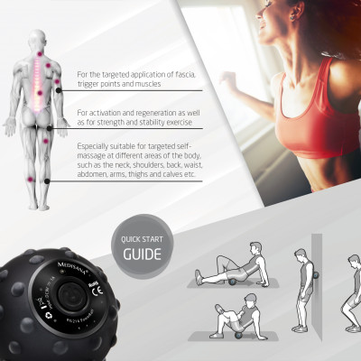 Bóng Rung Massage Giãn Cơ Medisana PowerBall Fascia RG 214 Hàng chính hãng