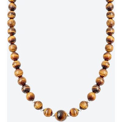 Dây chuyền đá mắt hổ vàng nâu Ngọc Quý Gemstones