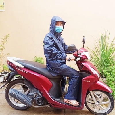 Áo mưa bộ vải dù cao cấp dùng cho nam và nữ  size  3XL  từ 65kg  -  80kg  , chống thấm nước , dày , có túi đựng , nhỏ gọn dễ mang theo mọi nơi phù hợp cho nam và nữ 