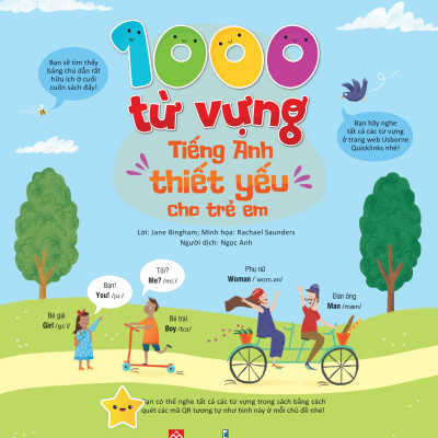 Sách 1000 Từ Vựng Tiếng Anh Thiết Yếu Cho Trẻ Em cho bé từ 3 tuổi - Đinh Tị Books