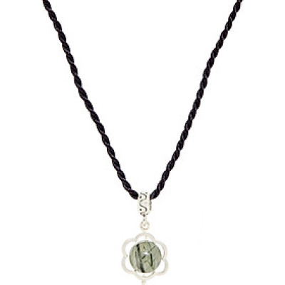 Dây chuyền đá thiên nhiên bọc hoa bạc - Ngọc Quý Gemstones