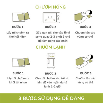 Túi chườm nóng thảo dược giảm đau bàn chân dùng lò vi sóng - Hapaku