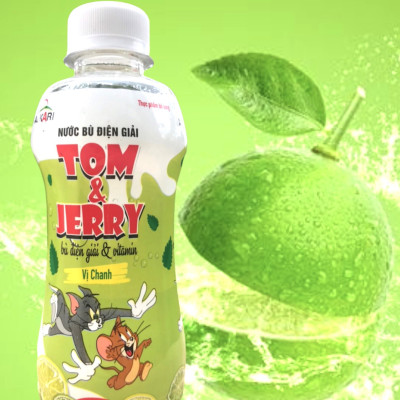 Nước bù điện giải Tom and Jerry vị chanh Alkari, thùng 24 chai x 250ml