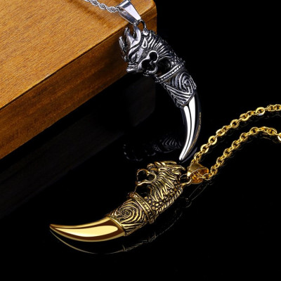 Dây chuyền nam 3D nanh đầu rồng T81