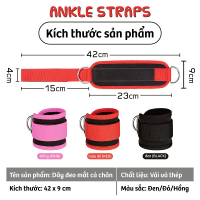 Dây đeo mắt cá chân Vòng đeo mắt cá chân ANKLE STRAPS cho phòng tập thể dục rèn luyện sức mạnh hỗ trợ thể thao