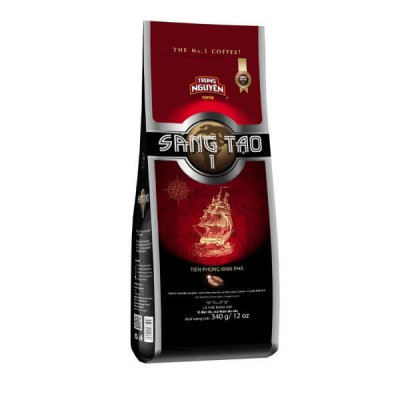 Cà Phê Rang Xay Trung Nguyên Legend Sáng Tạo 1 – Gói 340gr – 100% Robusta, Đậm Đen, Vị Đắng Mạnh
