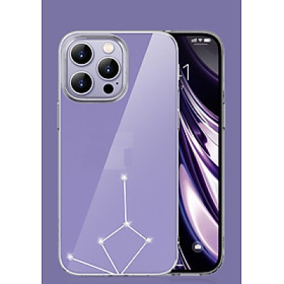 Ốp lưng cứng trong suốt đính đá dành cho iPhone 13/13 Pro/13 Pro Max, 14 Pro/ 14 Pro Max hiệu Memumi - Hàng nhập khẩu