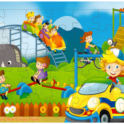 04 bộ tranh xếp hình 35 mảnh khổ A4 20x30cm – đồ chơi trí tuệ cho bé từ 2 tuổi – Combo 8