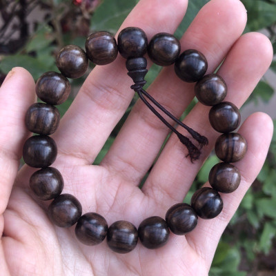 Vòng tay Mun sọc đen gỗ nhập khẩu Núm Hồ Lô (BH682) Đem lại May Mắn - Tài Lộc - Bracelet of HAHANCO