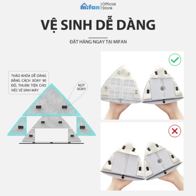 Bộ Lau Kính 2 Mặt Nam Châm Thông Minh MIFAN - Làm sạch cửa kiếng hai mặt nhà cao tầng chung cư - Nút điều chỉnh lực hút - Hàng chính hãng