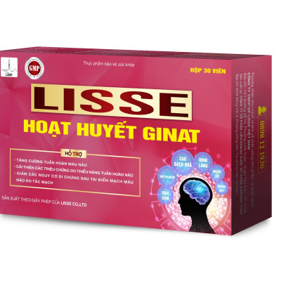 ￼Lisse hoạt huyết Ginat   - Hộp 30 viên- Tăng Cường Tuần Hoàn Máu