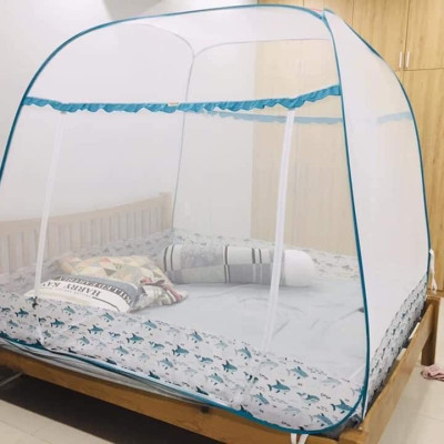 Màn Chụp , Mùng Chụp Đỉnh Rộng Cao Cấp Mộc Miên - Mẫu Xanh Cá Mập 2 Cửa ( Hà Nội )