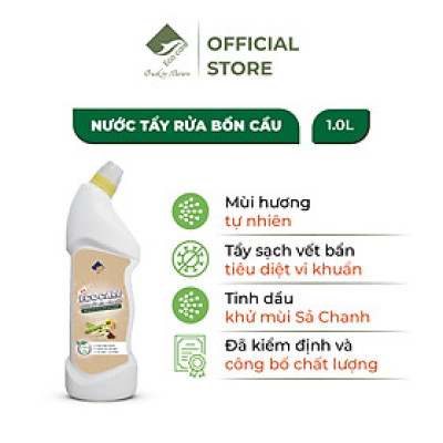 Nước tẩy rửa bồn cầu Hữu cơ diệt khuẩn Ecocare với tinh chất Sả chanh 1L