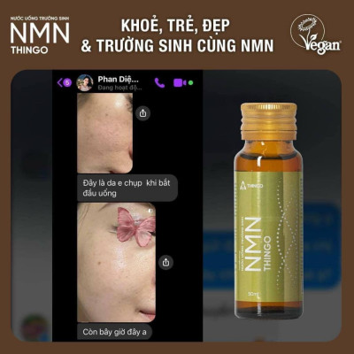 1 Hộp NMN Thingo - Nước uống trường sinh - Khoẻ, trẻ, đẹp, hộp 10 chai - Gian hàng chính hãng