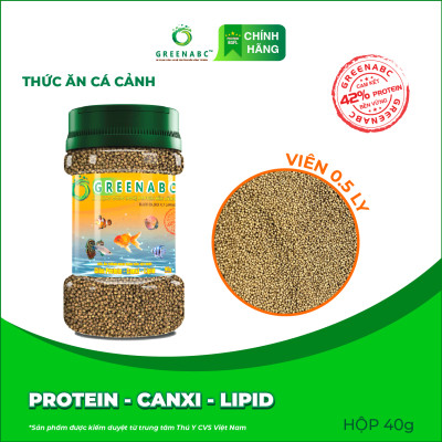 Thức ăn Cá Neon, Cánh Buồm, Molly, 7 màu, 3 đuôi ... GREENABC – Hàm lượng protein 42% cho năng lượng dồi dào, tiêu hóa tốt, tăng đề kháng, lên màu đẹp – Hộp 40g