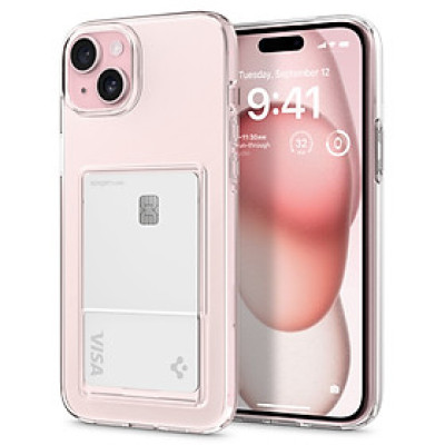 Ốp Lưng Có Khe Đựng Thẻ Dành Cho iPhone 15 Pro Max / iPhone 15 Pro / iPhone 15 Plus / iPhone 15 SPIGEN CRYSTAL SLOT DUAL_ Hàng Chính Hãng