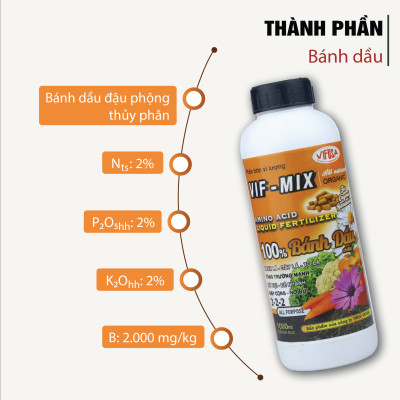 VIF-MIX - Phân bón Bánh dầu chai 1 lít