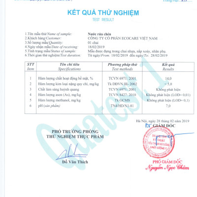 Nước rửa chén hữu cơ Bồ hòn Ecocare tinh dầu Vỏ Cam 4000ml