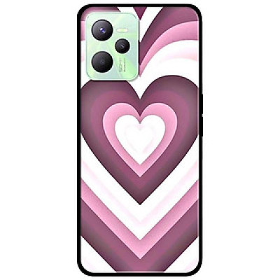 Ốp lưng dành cho Realme C35 - Realme Narzo 50A Prime mẫu Tim Tím Trắng