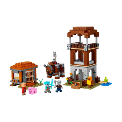 LEGO MINECRAFT 21278 Đồ Chơi Lắp Ráp Trạm Canh Của Kẻ Cướp Và Quái Thú Ravager (665 chi tiết)