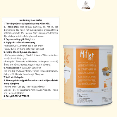 Combo 2 Hộp Sữa Hạt Gạo Lứt Hữu Cơ Millet & 24Grains Hộp 700g Cho Trẻ Từ 3 Tuổi & Người Lớn Bổ Sung Dinh Dưỡng Vegan - 24Grains