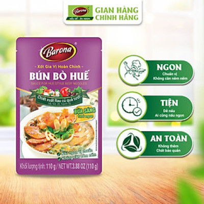 Xốt Gia Vị Bún Bò Huế Barona 110g ướp ngon chuẩn vị không cần nêm nếm