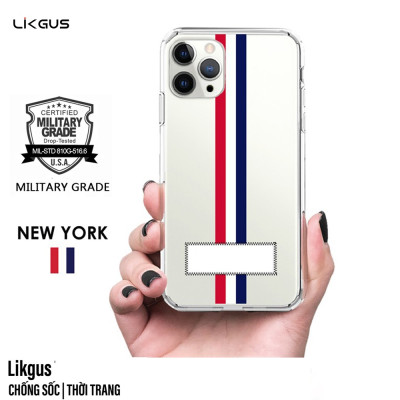 Ốp lưng chống sốc cho iPhone 14 Pro (6.1 inch) hiệu Likgus Thom Browne (bảo vệ toàn diện, chất liệu cao cấp, thiết kế thời trang 3 sọc màu) - hàng nhập khẩu