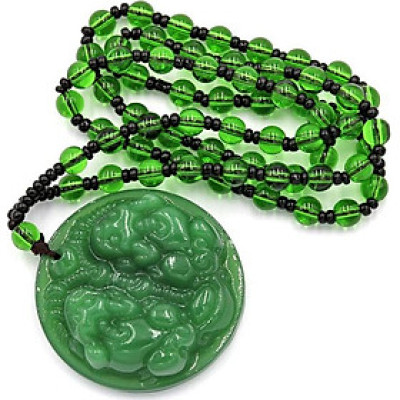 Vòng cổ Tỳ hưu đôi đá thạch anh xanh DTHX7 ( cả nam và nữ )