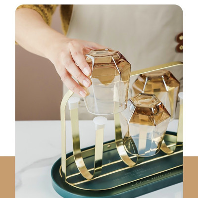 GIÁ ÚP LY CỐC CAO CẤP  HÌNH BẦU DỤC CÓ KHAY HỨNG NƯỚC - ANTH684