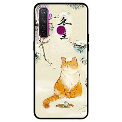 Ốp lưng dành cho Realme 6i mẫu Mèo Uống Trà