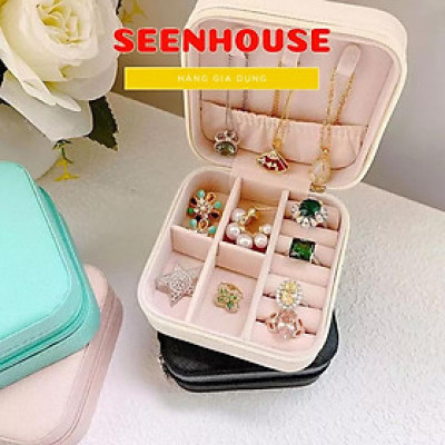 Hộp đựng trang sức mini bằng vải cao cấp