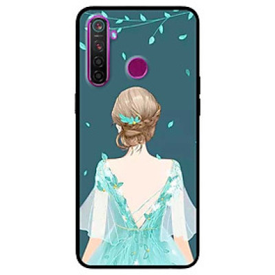 Ốp lưng dành cho Realme 6i mẫu Cô Gái Nền Xanh