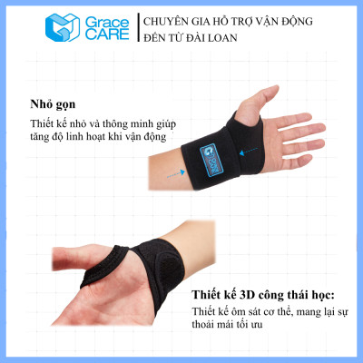Đai Cố Định Cổ Tay Grace Care WB221 – Hỗ Trợ Cổ Tay Chơi Thể Thao, Gym, Giảm Đau Cổ Tay Khi Vận Động