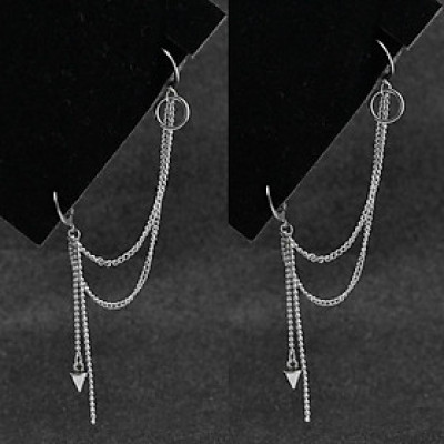 Khuyên tai bông tai nam dáng dây chuyền đuôi đinh bá đạo