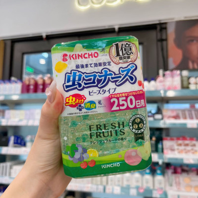 HỘP LÀM THƠM PHÒNG VÀ ĐUỔI MUỖI KINCHO DẠNG HẠT 250 NGÀY (HƯƠNG TRÁI CÂY)